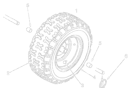 Wheel Assembly Diagram and Parts List for 31AE644E129 1999 Yard Machines Snow Blower